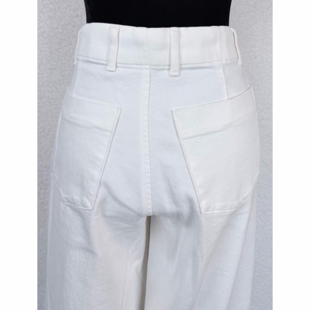 UNIQLO • White Wide-Leg High-Rise Trouser Style Jeans, XS - Picture 7 of 12